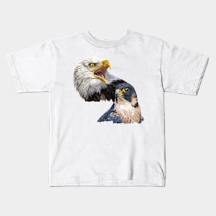 American Pigargo and Peregrine Falcon Kids T-Shirt